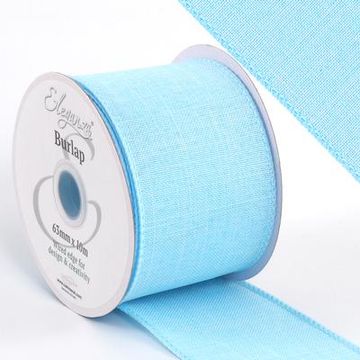 Eleganza Wired Edge Burlap 63mm x 10m Lt. Blue No.25 - Ribbons